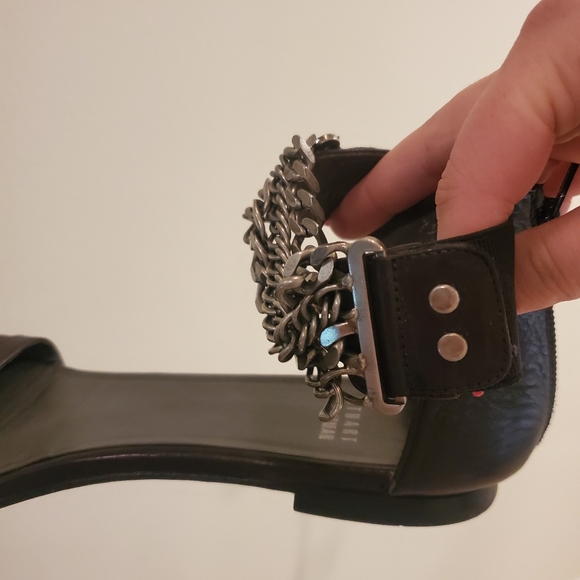 Stuart Weitzman Unique 7.5 Chain Detail Sandals - Picture 5 of 11